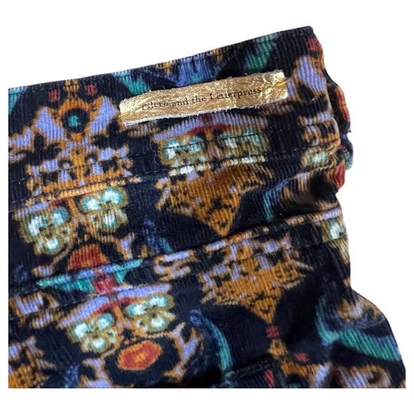 Pilcro and The Letterpress Anthropologie IKat Navy Corduroy Skinny Pants Size 28 - Picture 4 of 7